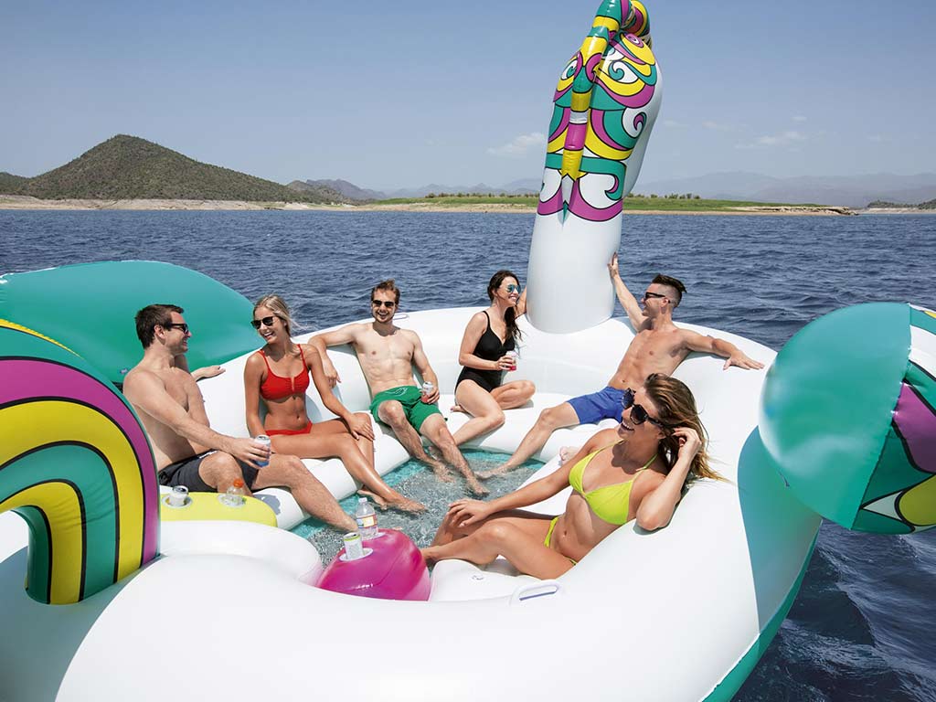 Bouée géante gonflable piscine Bestway LICORNE 590x404cm 6 personnes