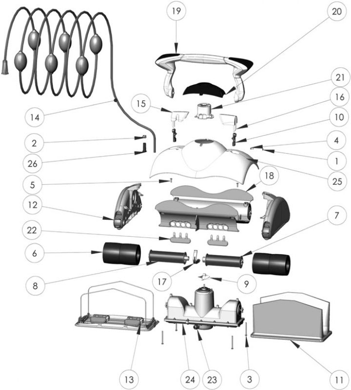 Vue éclatée pièces détachées Robot Cybernaut NT (W9270)